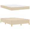 vidaXL Bettrahmen mit Matratze Creme 160 x 200 cm Stoff