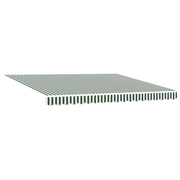 vidaXL Einziehbare Markise Gr&uuml;n und Wei&szlig; 400 &times; 300 cm