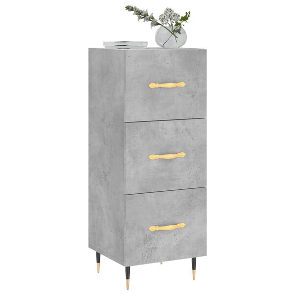 vidaXL Sideboard Betongrau 34,5x34x90 cm Holzwerkstoff
