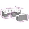 vidaXL 10-tlg. Garten-Sofagarnitur mit Kissen Grau Poly Rattan