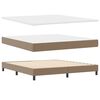 vidaXL Boxspringbett mit Matratze Cappuccino 180 x 200 cm Kunstleder