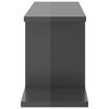 vidaXL TV-Wandregal Hochglanz-Grau 125x18x23 cm Holzwerkstoff