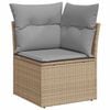 vidaXL Gartensofa-set mit Kissen 7 pcs Beige Poly-Rattan