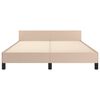 vidaXL Bettgestell mit Kopfteil Cappuccino-Braun 140x200 cm Kunstleder
