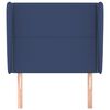 vidaXL Kopfteil mit Ohren Blau 83x23x118/128 cm Stoff