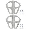vidaXL Klappenscharnier 2 pcs Silber 235 x 155 x 30 mm Eisen