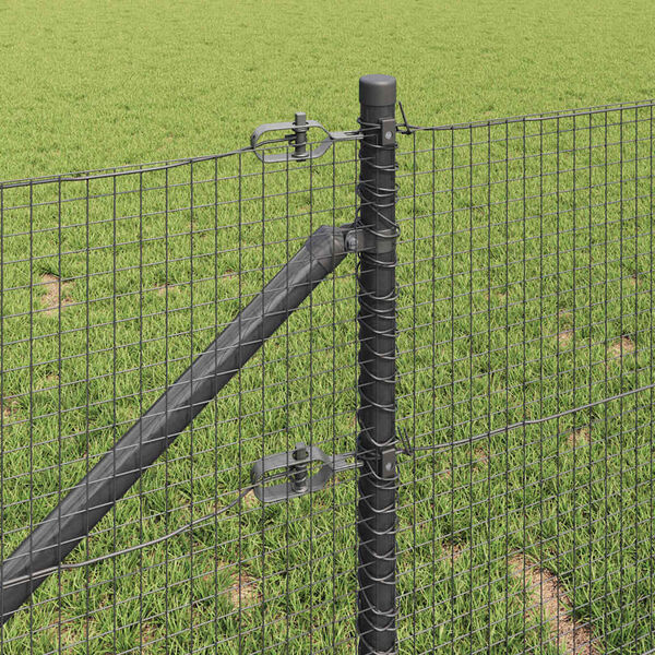 vidaXL Zaunpfosten Grau 100 x 0,8 m (19 x 19 mm Maschenweite)