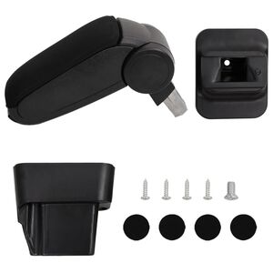 vidaXL Auto-Armlehne f&uuml;r OPEL ASTRA H (2004&ndash;2010) Schwarz 13x34x(33&ndash;46) cm ABS
