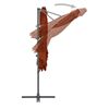 vidaXL Ampelschirm mit Stahl-Mast 250x250 cm Terrakotta