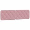 vidaXL Bettgestell mit LED ohne Matratze Rosa 160x200 cm Samt