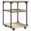 vidaXL Druckerst&auml;nder 3 Ablagen Sonoma-Eiche 43x48x64 cm Holzwerkstoff