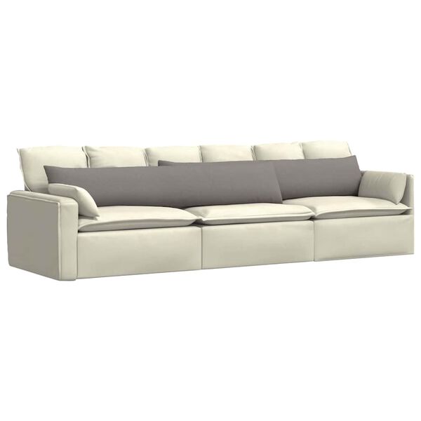 vidaXL Sofakissen 2 pcs Taupe 200 x 40 cm Stoff