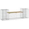 vidaXL Gartenbank aus Gabionen 183x41x60,5 cm Kiefernholz Impr&auml;gniert