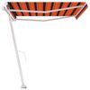 vidaXL Standmarkise Manuell Einziehbar 400x350 cm Orange/Braun