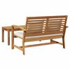 vidaXL Gartenbank- und Tischset mit Polster 2 St&uuml;ck Braun und Creme