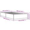 vidaXL Bettgestell Schwarz 90x190 cm Holzwerkstoff und Metall