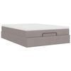 vidaXL Ottoman-Bett mit Matratze Taupe 140x190 cm Stoff