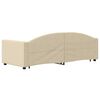 vidaXL Tagesbett Ausziehbar Creme 80x200 cm Stoff