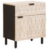 vidaXL Nachttisch mit Schubladen Wei&szlig; 50 x 33 x 60 cm Massivholz Mango