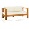 vidaXL 8-teiliges Garten-Lounge-Set mit Kissen 100 x 60 cm Akazienholz