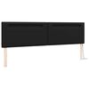 vidaXL LED Kopfteil Schwarz 200 cm Kunstleder