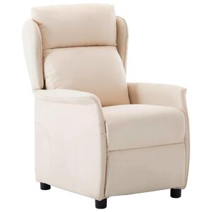 vidaXL Liegestuhl Creme 66,5 x 94 x 101,5 cm Polyester