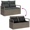 vidaXL Garten-Sofa-Set mit Kissen mit Speicher mit Kissen 13 pcs Grau