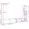 vidaXL TV-Schrankset 8 pcs Wei&szlig; Holzwerkstoff
