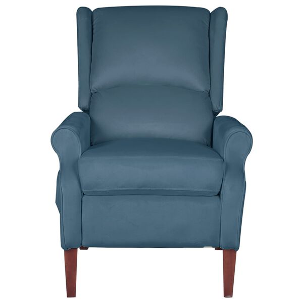vidaXL Massagesessel Blau Samt