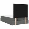 vidaXL Ottoman-Bett mit Matratze Dunkelgrau 120x190 cm Stoff