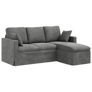 vidaXL Sofa Dunkelgrau 178 x 134 x 80 cm Samt
