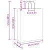 vidaXL Papiertragetaschen 50 Stk. mit Henkeln Gelb 32x12x42 cm