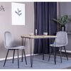 Venture Home Esszimmerst&uuml;hle 2 Stk. Polar Samt Grau und Schwarz