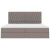 vidaXL Aufbewahrungsbett mit Matratze Taupe 200 x 200 cm Polyester