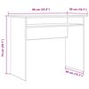 vidaXL Schreibtisch Artisan-Eiche 90x50x74 cm Holzwerkstoff