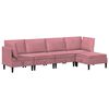 vidaXL Wohnzimmergarnitur 5 stk. Rosa Samt