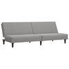 vidaXL Schlafsofa 2-Sitzer mit Fu&szlig;hocker Hellgrau Samt