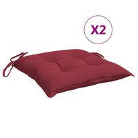 vidaXL Stuhlkissen 2 Stk. Weinrot 40x40x7 cm Oxford-Gewebe