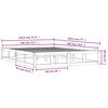 vidaXL Massivholzbett Schwarz 140x190 cm
