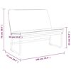 vidaXL Sitzbank Weinrot 100x75x76 cm Stoff