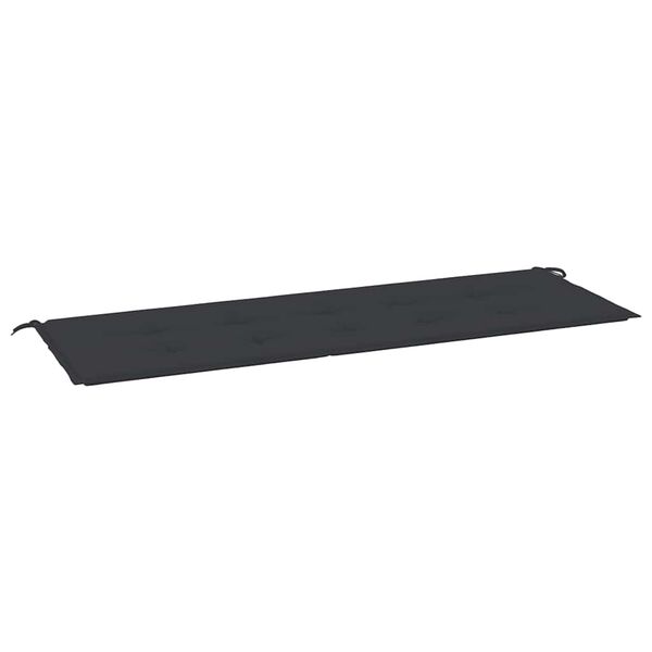 vidaXL Gartenbank-Auflage Schwarz 150x50x4 cm Oxford-Gewebe