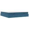 vidaXL Bettgestell mit Matratze mit Matratze 2 pcs Blau Samt