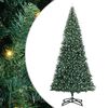 vidaXL K&uuml;nstlicher vorbeleuchteter Weihnachtsbaum mit Kugelset Gr&uuml;n