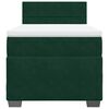vidaXL Boxspringbett mit Matratze Dunkelgr&uuml;n 90x190 cm Samt