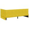 vidaXL Eckbettgestell mit Kopfteil Gelb 100 cm x 200 cm Samt