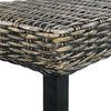 vidaXL Sitzbank 110 cm Schwarz Natur Kubu-Rattan und Massivholz Mahagoni