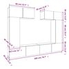 vidaXL 6-tlg. TV-Schrank-Set Grau Sonoma Holzwerkstoff