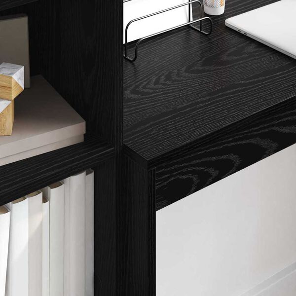 vidaXL Schreibtisch Schwarz Eichen-Optik 100 x 40 x 76 cm