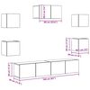 vidaXL 7-tlg. TV-Schrank-Set R&auml;uchereiche Holzwerkstoff