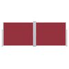 vidaXL Ausziehbare Seitenmarkise Rot 140 x 1000 cm